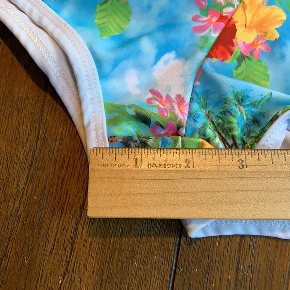 LASC Los Angeles Square Cut Tropical Print Swim Trunk - Picture 6 of 11